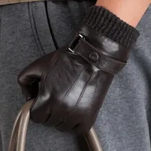 Мужские кожаные перчатки из овчины, кожаные перчатки мужские