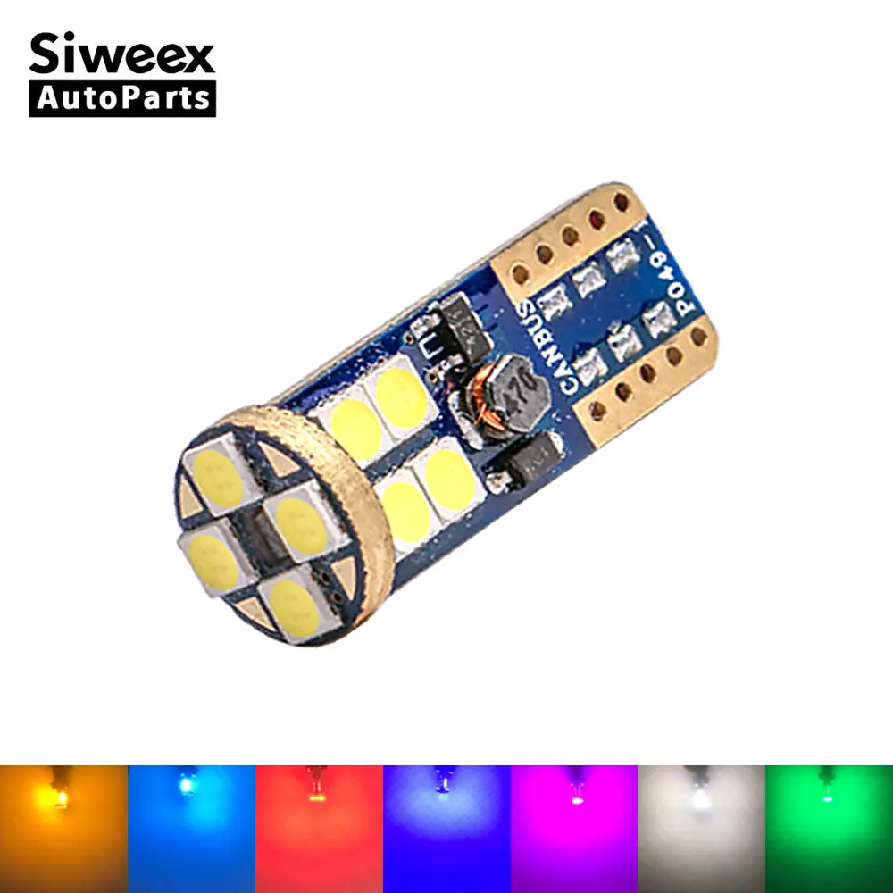 1 шт. W5W Автомобильный светодиодный светильник T10 12 SMD 3030 лампы для чтения сигналов