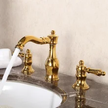 Золото/розовое золото/черный ORB 8 дюймов широкое 3 отверстия Умывальник для ванной комнаты смеситель для раковины Смеситель Классический