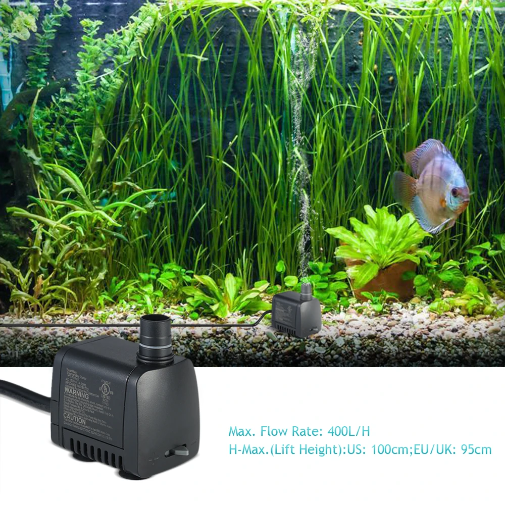 400L/H 7W Submersible Water Pump Mini Fountain for Aquarium Fish Tank
