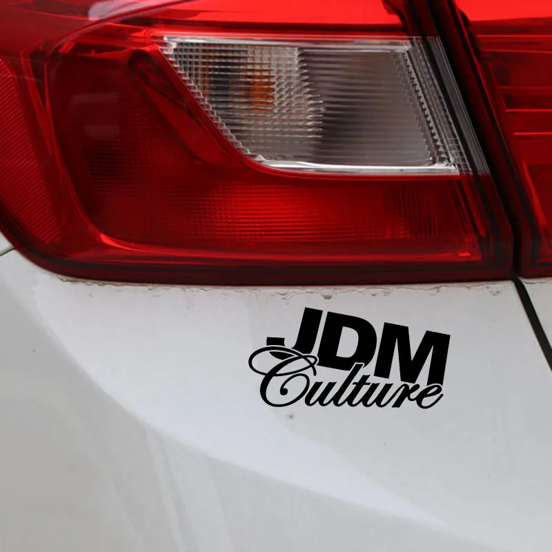 YJZT Виниловая наклейка для автомобиля 14 1 х7 см JDM культура черная/Серебристая