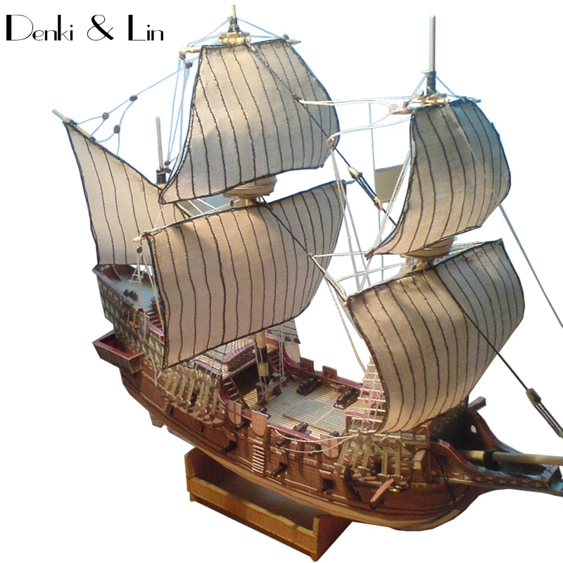 1:100 3D Английский золотой задний Галеон корабль лодка Бумажная модель собрать ручной работы игра-головоломка DIY детские игрушки Denki& Lin