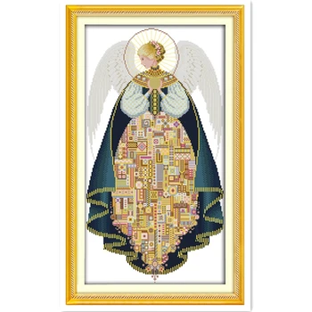

Angel (3) Cross Stitch Fabric Chinese Counted Cross Stitch Pattern counted cross stitch Printed On Canvas Embroidery Cross Set