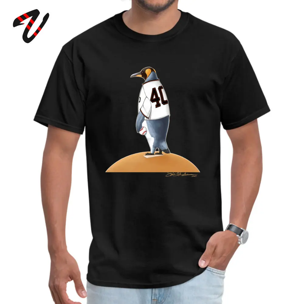 

Bumgarner Penguin Tees Funky Crewneck Normal Short Weird Master Male T Shirt Camisa Tee Shirts Wholesale