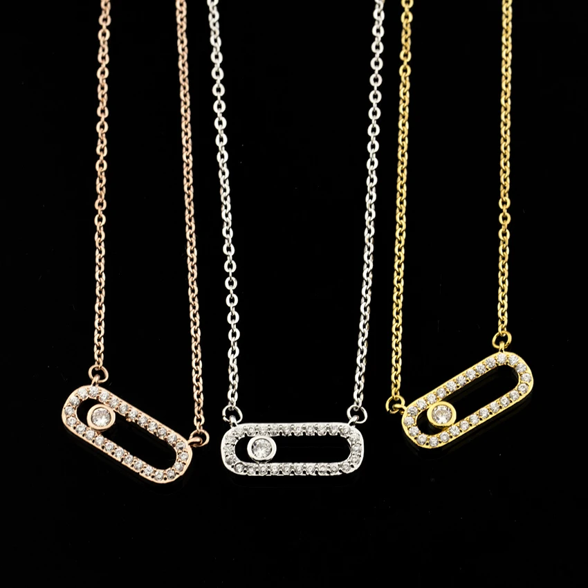 Кристальное ожерелье из нержавеющей стали с чешскими бусинами, колье с кулоном для женщин, изысканная Золотая цепочка, подарок другу, BFF, роскошные ювелирные изделия