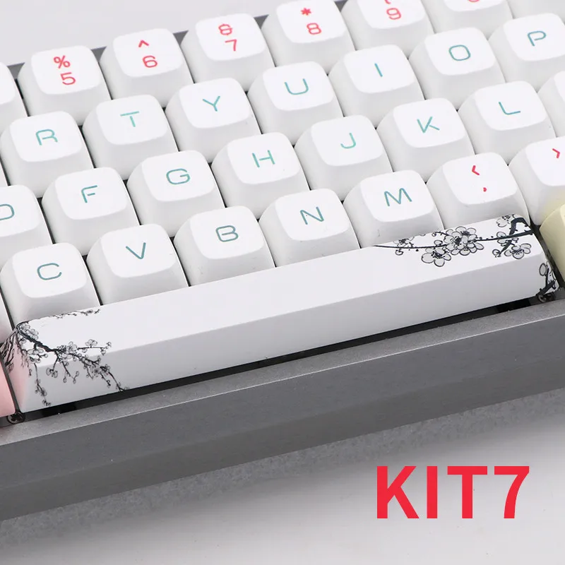 Five sides Dye-subbed PBT Spacebar 6.25U cherry profile keycap for DIY mechanical keyboard