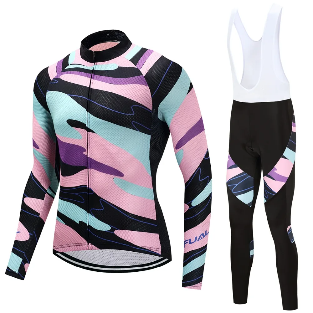 

Spring/Autumn pro gel pad cycling Jersey set men long sleeve bicycle clothing triathlon suit mtb bike clothes skinsuit dress kit