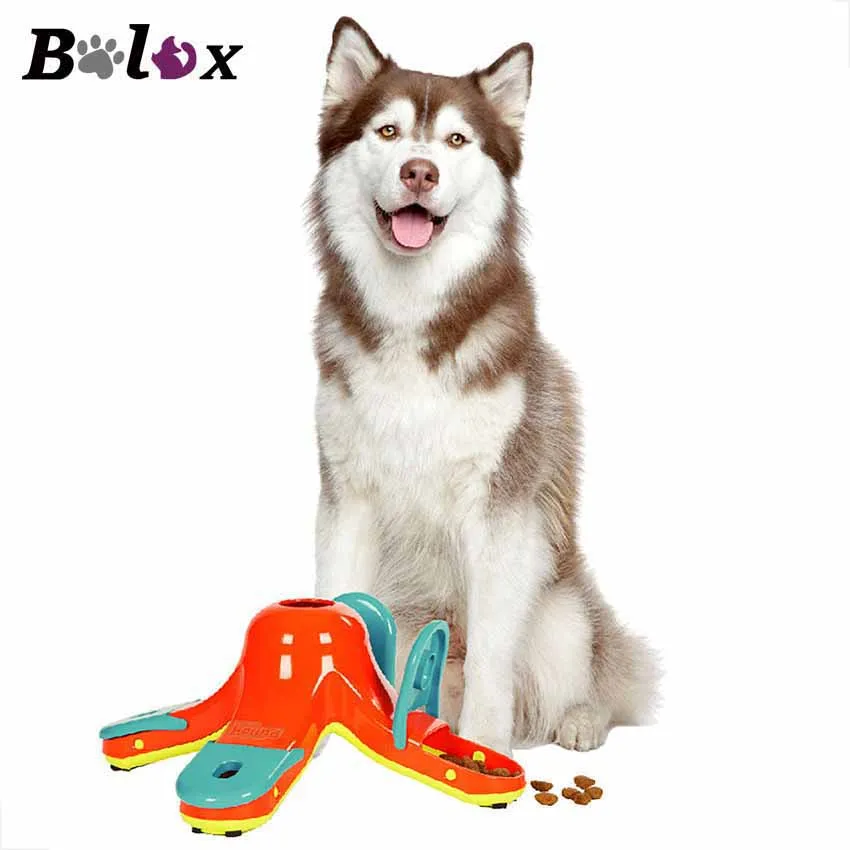 Bolux Dog Toys Leaky Feeder Dog Food Toys Interactive Volcano Shape Rubber Material Dog Toys Cat Feeder Supplies Pet Products