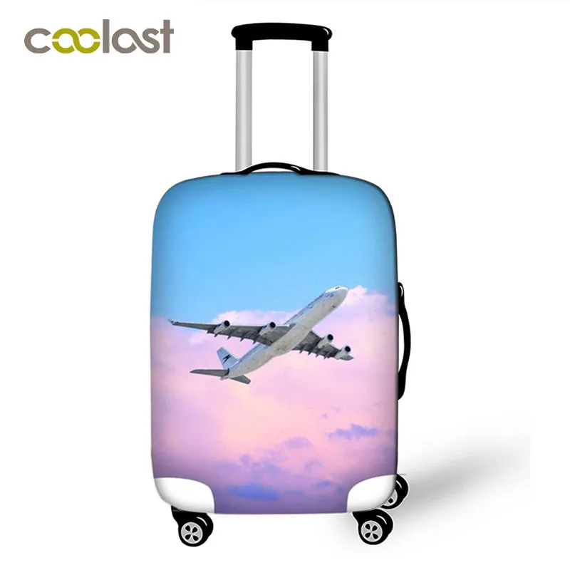 Крутой авиационный Дорожный чемодан, чехлы для мужчин, самолет, эластичные багажные защитные чехлы, вертолет, вализ, сумки, рулетки, чехлы - Цвет: AXT FEIJI07