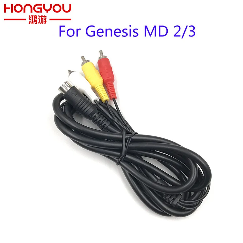 

10Pcs 1.75M Newest Audio Video AV Cable Connection for Genesis MD 2/3 AV Cable SEGA MD2 / 3