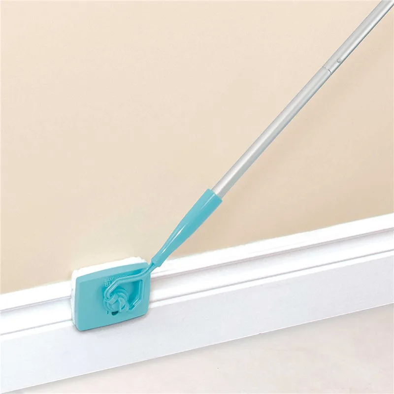 360 Degree Swivel action Head Brush Baseboard Extendable Microfiber Duster Buddy Home Kitchen Multi Use Clean