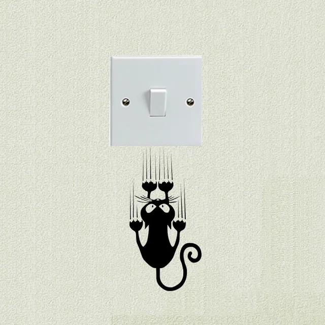 Animale Decorativo Della Parete Del Vinile Decalcomanie Funny Cat Personalità Au Animale Decorativo Della Parete Del Vinile Decalcomanie Funny Cat Personalità Au