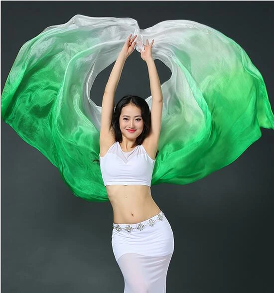 scarf belly dance veil velo danza del vientre shawl for belly dancing silk  vei scarf bellydance Gradient Rainbow Adults veil - AliExpress