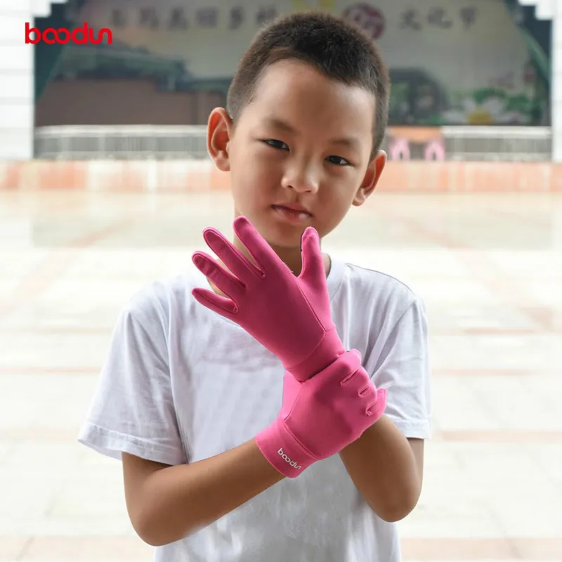 BOODUN От 4 до 12 лет, Детские Зимние перчатки для велоспорта, теплые, ветрозащитные, для спорта на открытом воздухе, лыжные, велосипедные перчатки для мальчиков и девочек