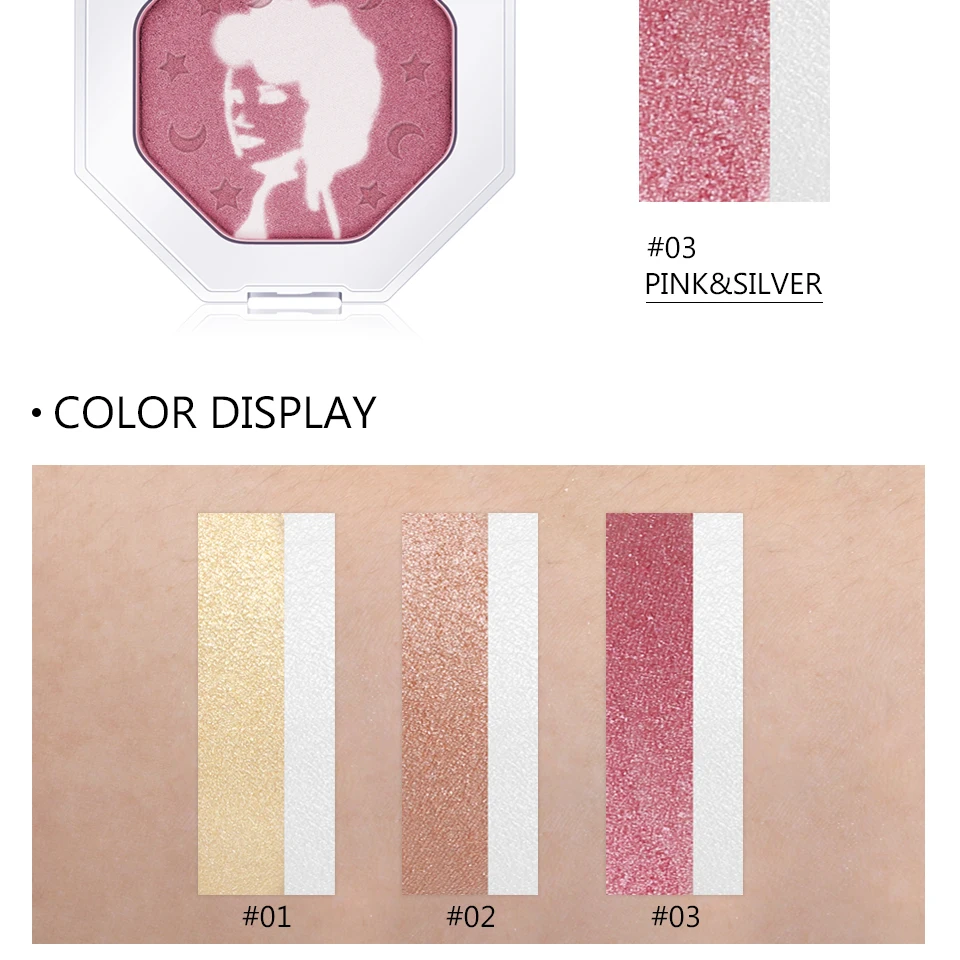 MIXDAIR Shimmer highlighter палитра пудры светящийся набор 2 цвета в 1 лицо составлять Контур бронзатор осветитель лица и глаз изюминка