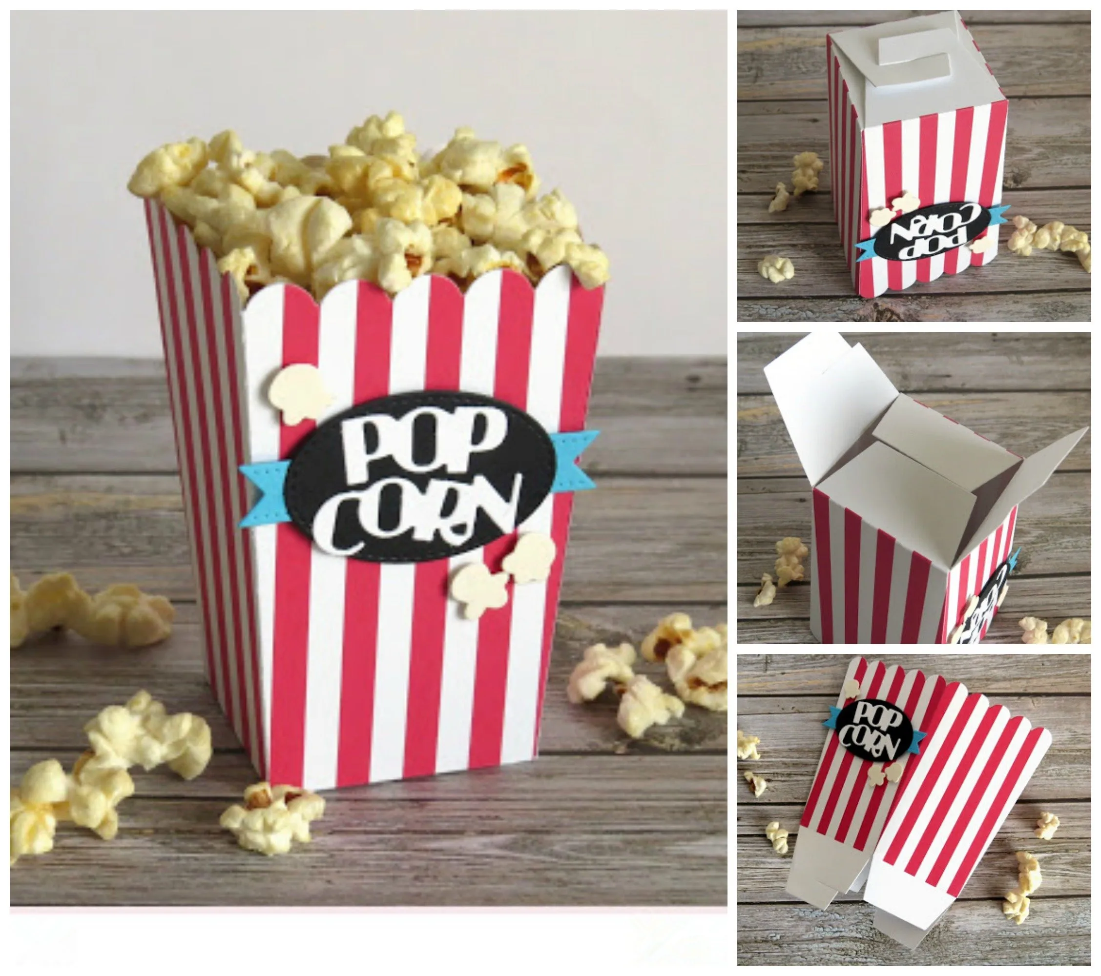 

Adv-one Scrapbooking Dies Metal 3D Popcorn Box Cutting Dies Craft Embossing Stamps Stencils Paper Card Making Template