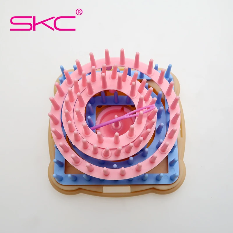 

SKC 6 Sizes Flower Loom Practical Little Daisy Flower Shape Knitting Loom Knitter Weaver Kit with Needle
