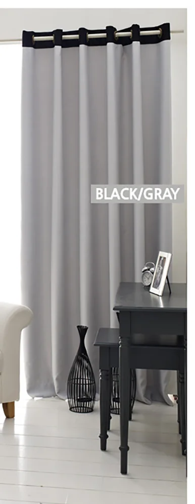 Шторы для спальни гостиной окна обеденный простой и чистый экологический затемненный Европейский Тюль сплошной цвет - Цвет: BLACK GRAY