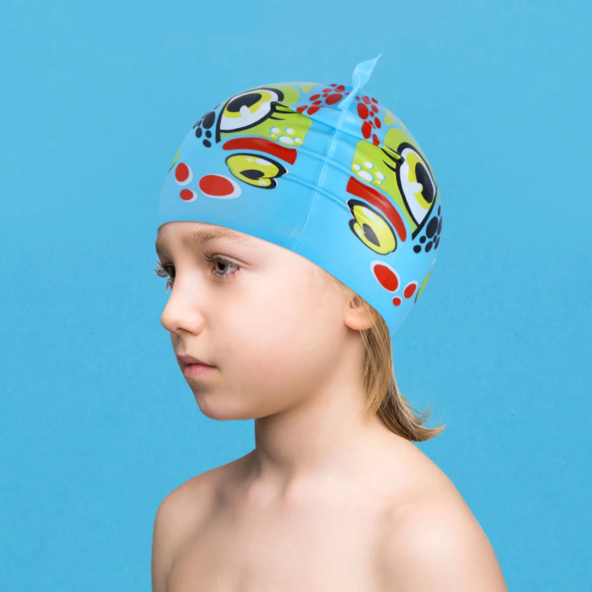 Силикон унисекс Плавательная шапочка шляпа Рыба мультфильм милые водонепроницаемые животные Плавающие кепки для детей мальчиков и девочек