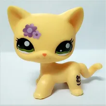 Duplo 11 Hot Vender Pet LPS Loja Coleção Mini Pet Cabelo Curto Gato e Cão de Estimação Modelo Ação PVC Crianças presentes de natal