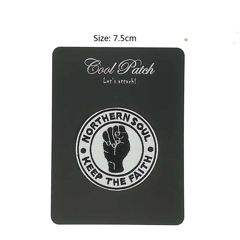 

3" Northern Soul Faith Fist Vespa Lambretta Scooter Ska Music Band Iron On On Patch TRANSFER MOTIF APPLIQUE Rock Punk Badge