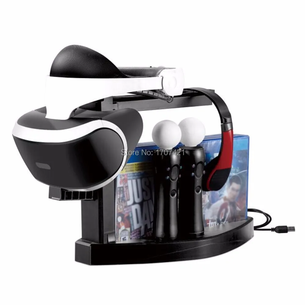 

Multifunction Storage Controller Charger Vertical Stand Host Base for PS4 PlayStation 4 for PS VR