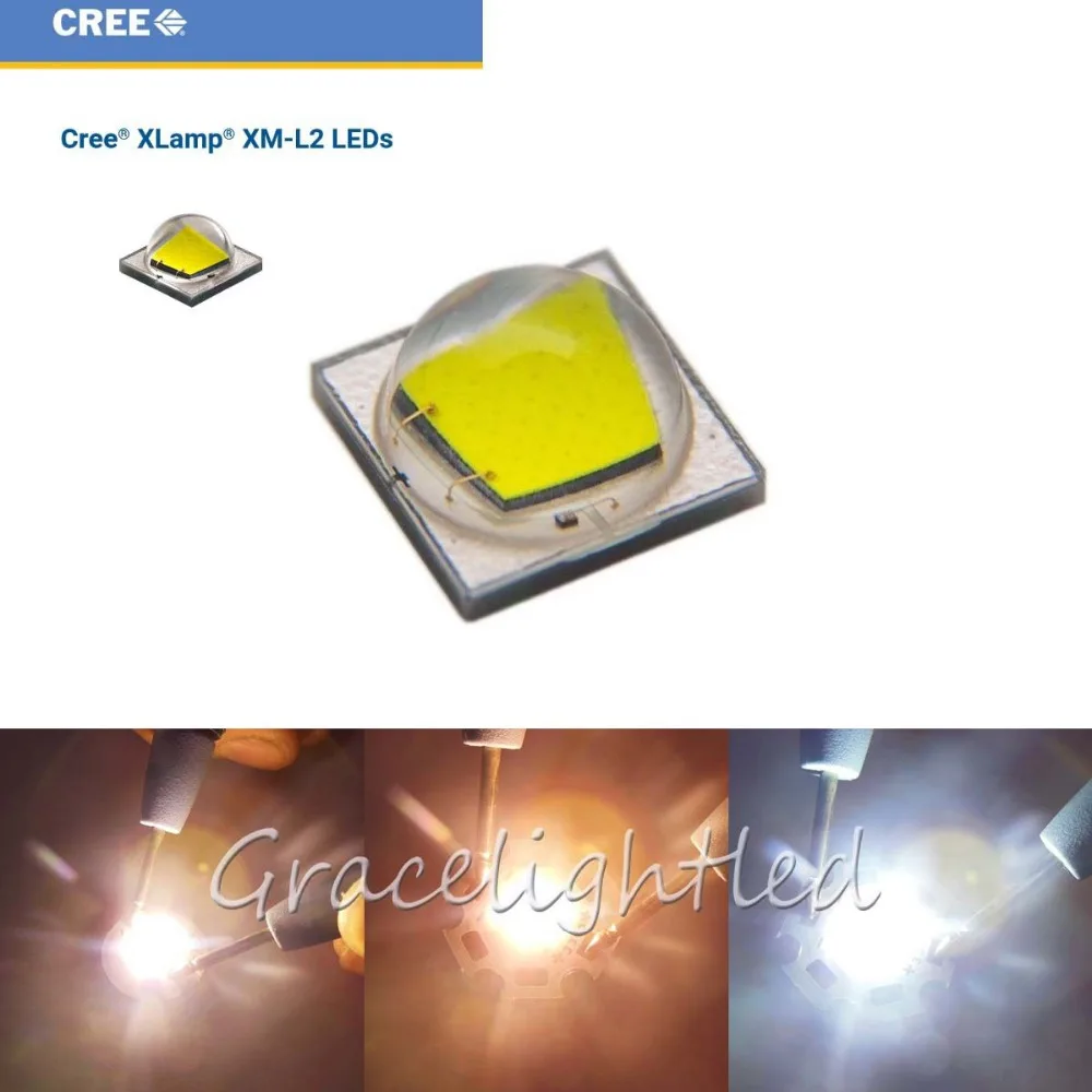 

1pcs Cree XM-L2 L2 10W Bare LED Bead Warm white Neutral White Cool white 3000K 4000K 6500K