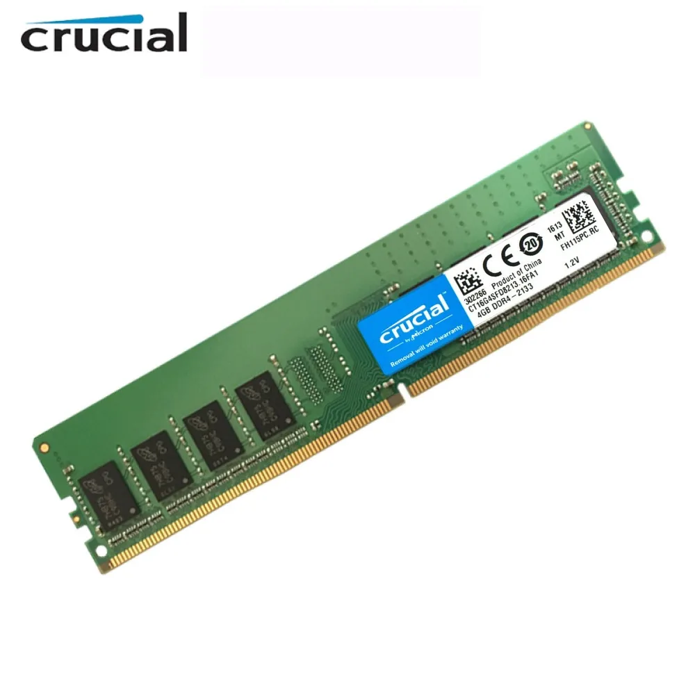 288-pino para Desktop Crucial Ram Ddr4 Pc4-19200 Ddr4-2133hmz 2400hmz 2666 Mhz 4g 8 gb 16g - Imagem 3