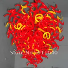 Высокое качество большой размер 60*80 см LR141 красная стеклянная люстра