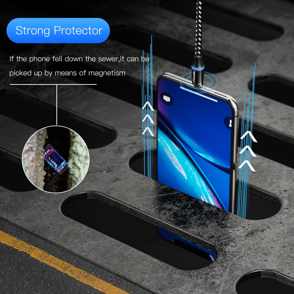 Магнитный кабель Micro USB Type C для Samsung S10 S9 S8 iPhone XS MAX XR 8 7 6 6S Xiaomi зарядный кабель|Кабели