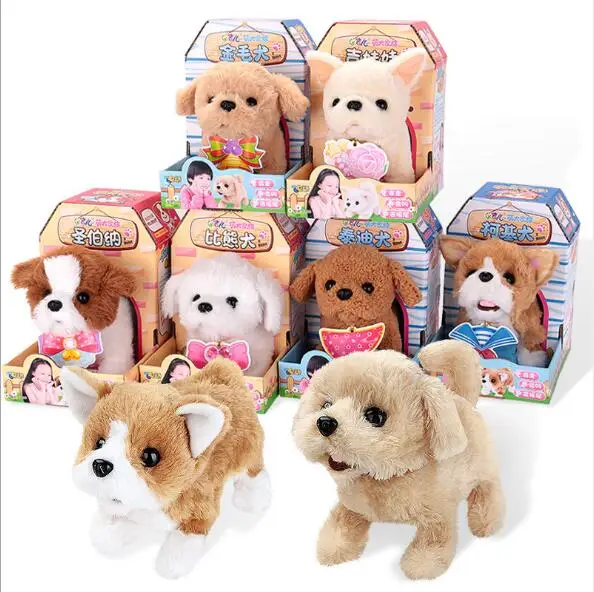 

Simulation Smart robot dog Walking Musical Dog Interactive Electric Pets Plush Toys Fun Doll Baby toy Gifts for kids