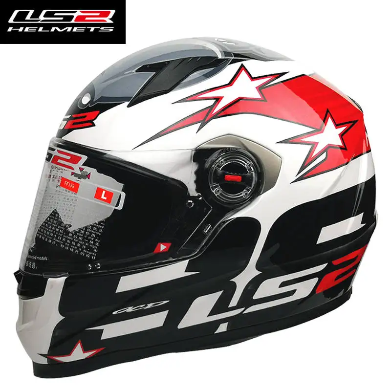 LS2 FF358 Полнолицевой мотоциклетный шлем Casco Moto Мужской Женский шлем съемный объектив capacete LS2 разноцветный - Цвет: 2