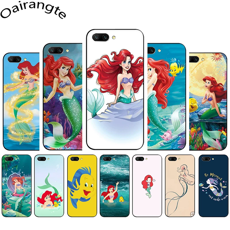 

Princess Little Mermaid Soft Silicone Phone case for Huawei Honor 6A 7A 7C 7X 8C 8X 8 9 10 Lite view 20 9X Pro
