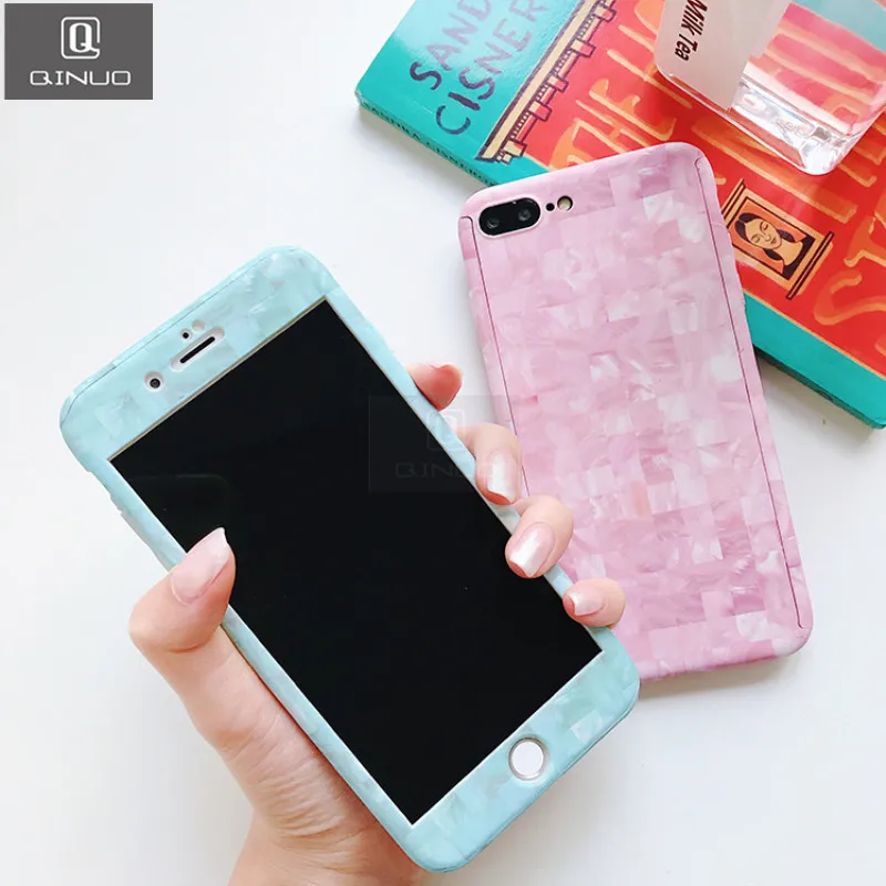 

QINUO Full Protection Phone Case For iPhone 6S 7 8 Plus X XR XS Max 360 Degree Colorful Cover For iPhone 5 5S SE 6 6S Plus Coque