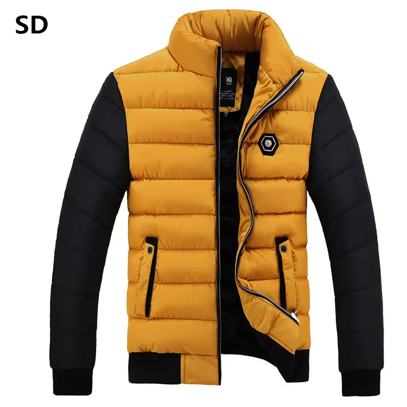 

SD Brand Winter Jacket Men 2018 Brand Parka Fashion Solid Parkas Coat Stand Collar Slim Warm Zipper Men's Jackets Big Yards 151