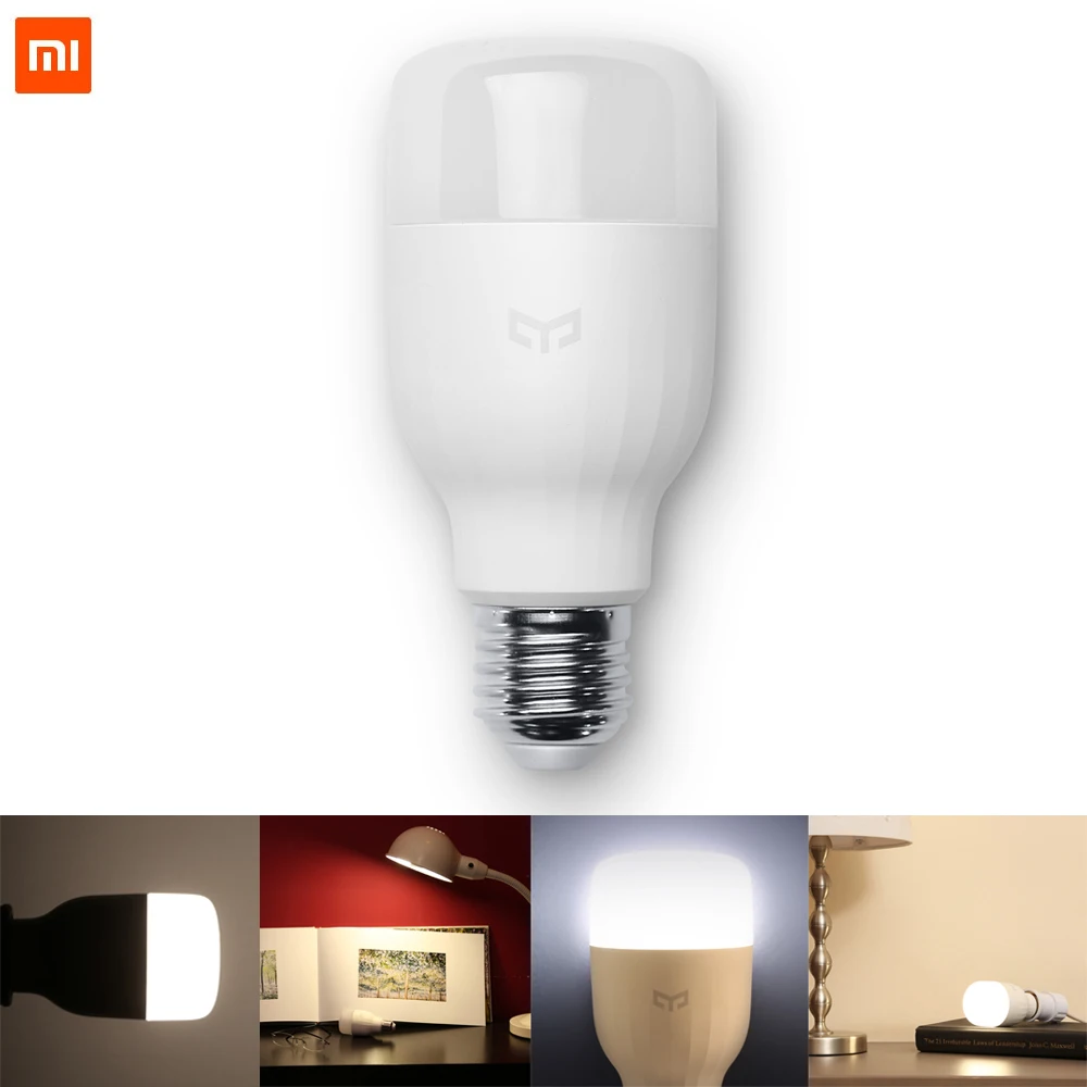  Xiaomi Mi Yeelight из светодиодов накаливания wi-fi пульт дистанционного управления регулируемая яркость Eyecare светло-смарт лампы смартфон App света белого цвета 