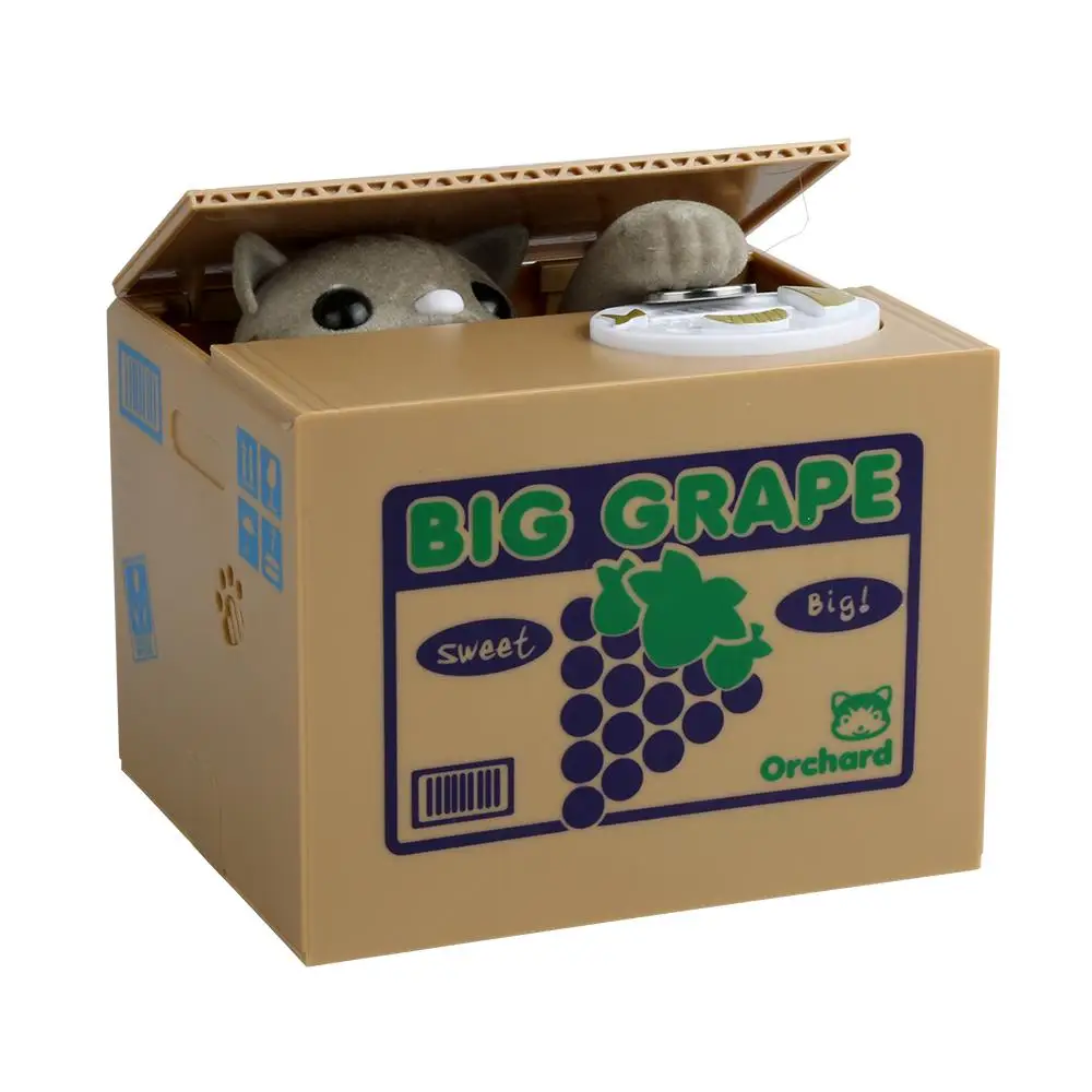 Saving Box Auto Piggy Bank Greedy Cat Storage Coin Box Save Money and Decoration Use Fashion home decoration A20