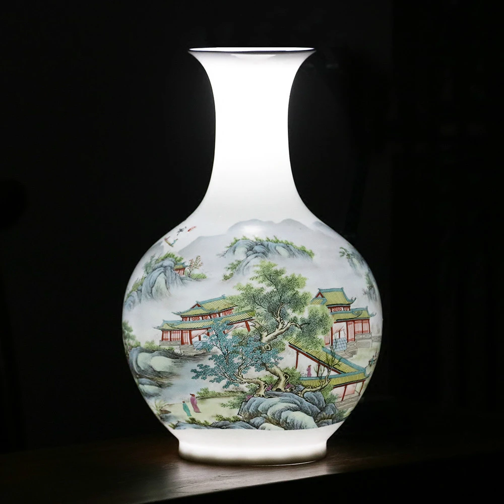 A,Colour:B Vase Decoration Antique Jingdezhen Flowers and Landscape Patterns Ceramic Table Porcelain Decorative Color : A A,Colour:B Vase Decoration Antique Jingdezhen Flowers and Landscape Patterns Ceramic Table Porcelain Decorative Color : A