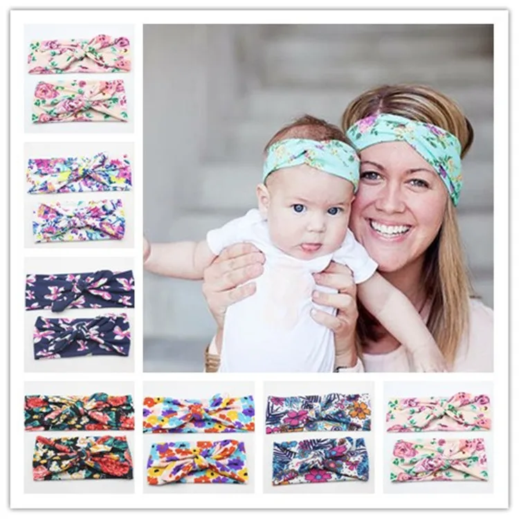 

2016 printed cross knot headwrap Rabbit headbands boho Turban headband bohemian Paternity shall bow tie elastic hair band