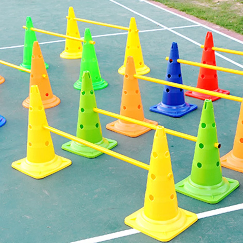 

5 Pcs Football Barrier Outdoor Eco-friendly Training Cones Durable Rugby Portable Roadblock Skating Sport Marker Multicolor