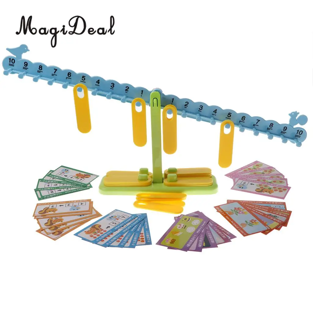 Children Kids Developmental Plastic Balance Scale Mathematical Math Early Learning Toy Christmas Gift