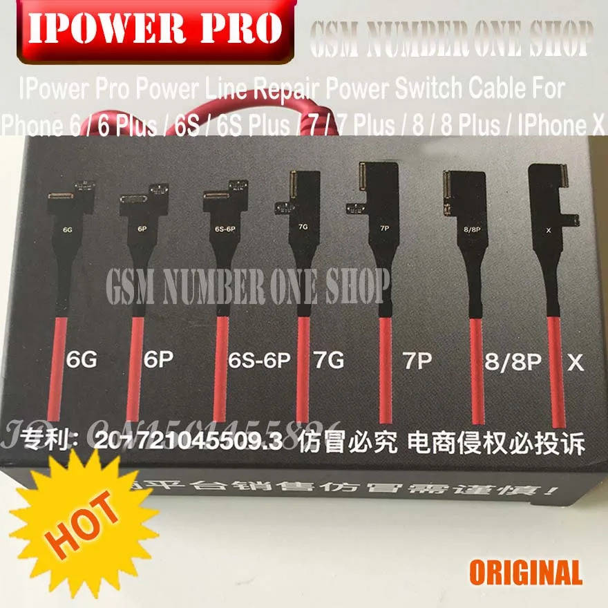 Новейший кабель i power pro с переключателем вкл/выкл i power Pro для iPhone 6G/6 P/6 S/6SP/7G/7 P/8G/8 P/X DC испытательный кабель управления питанием