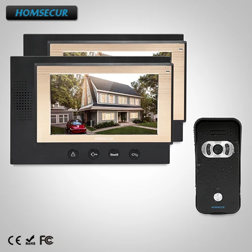 

HOMSECUR 7" Video Door Phone Intercom System+IR Night Vision for House/Flat (TC021-B+TM701-B)