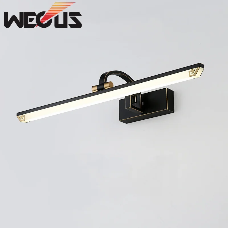 

America country bathroom mirror cabinet front lamp europe retro bedroom makeup light study wall sconce 45cm
