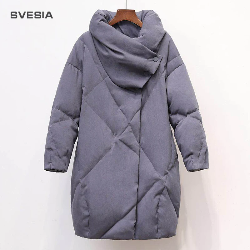 Duck Down Coat Women Winter Clothing 2018 Female Jacket High Quality Knee Length Vintage Down Jacket For Women Parka Overcoat