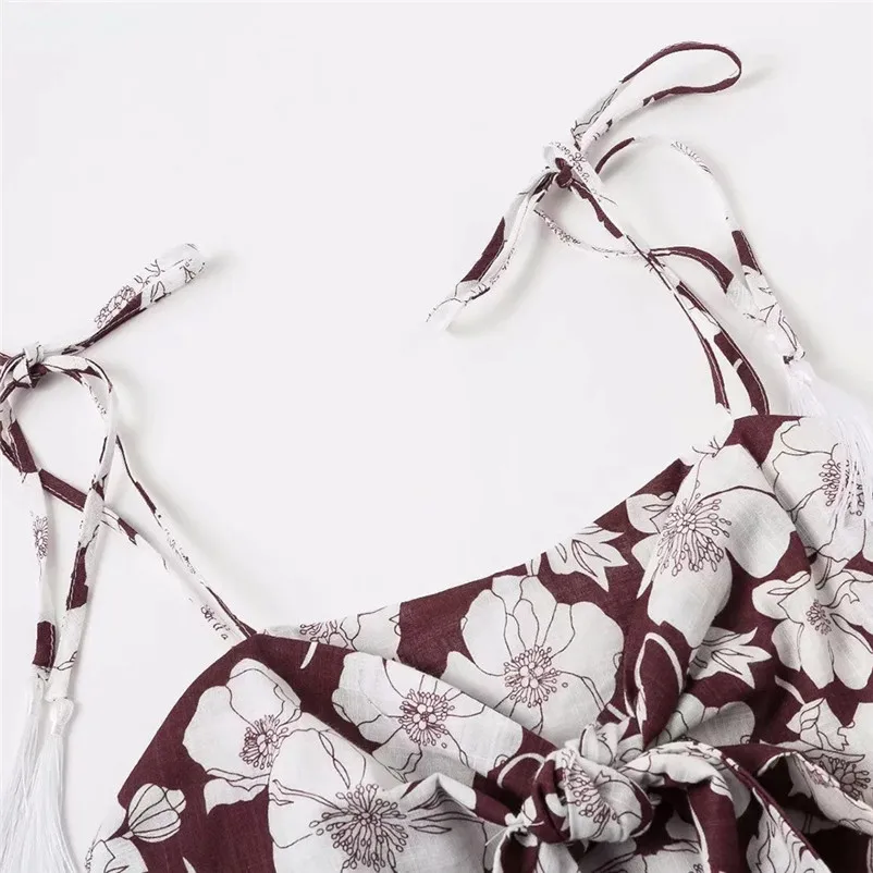 Fashion summer dress 2018 Beach dress Women Ladies Floral Printing Sleeveless Mini Dress Casual Dress vestido robe J12#N (2)