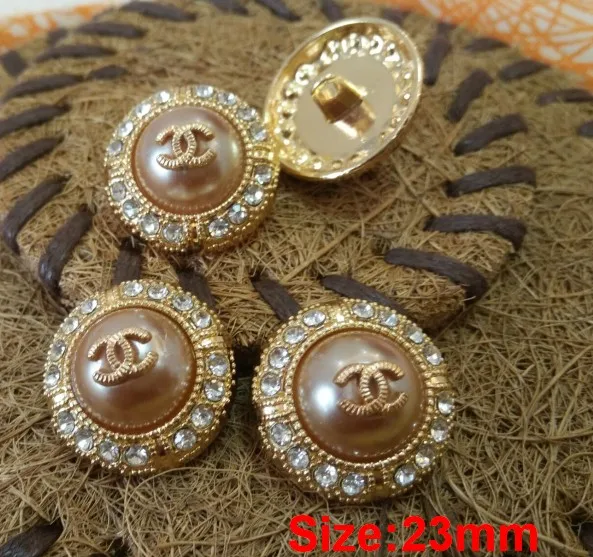 10 pieces New High grade metal Rose Red jacket buttons Accessories Overcoat coat Sweater shirt Button 22mm Free shipping - Цвет: NO35 Size 23mm