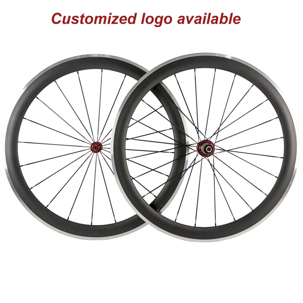 

New Carbon alloy Wheelset 50mm Road Carbon Wheels Alluminum Brake Bicycle Wheels Clincher Road Bike Wheelset