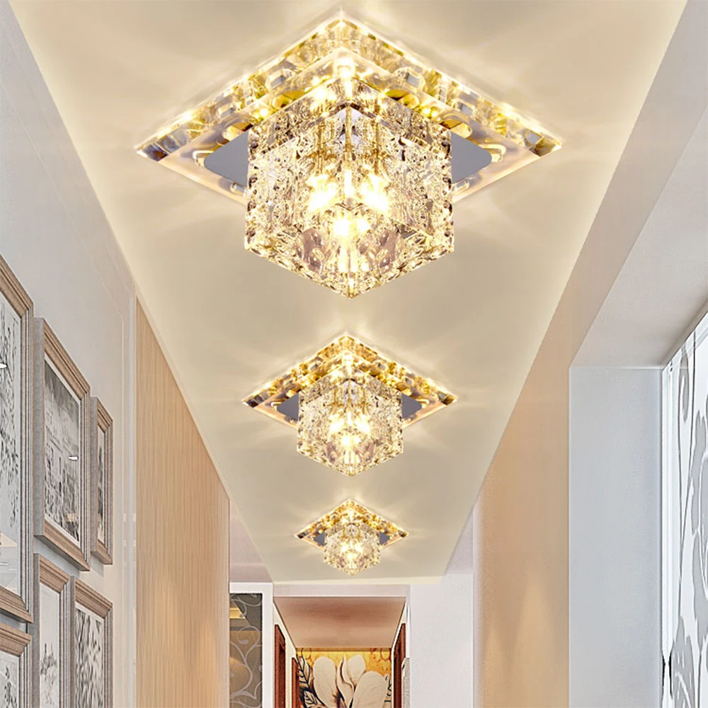 

Driver Crystal LED Spotlight Home Lighting Living Room LED Spotlights 5W 110V-220V Recessed Luminaire Lamp LED Downlight Lamp