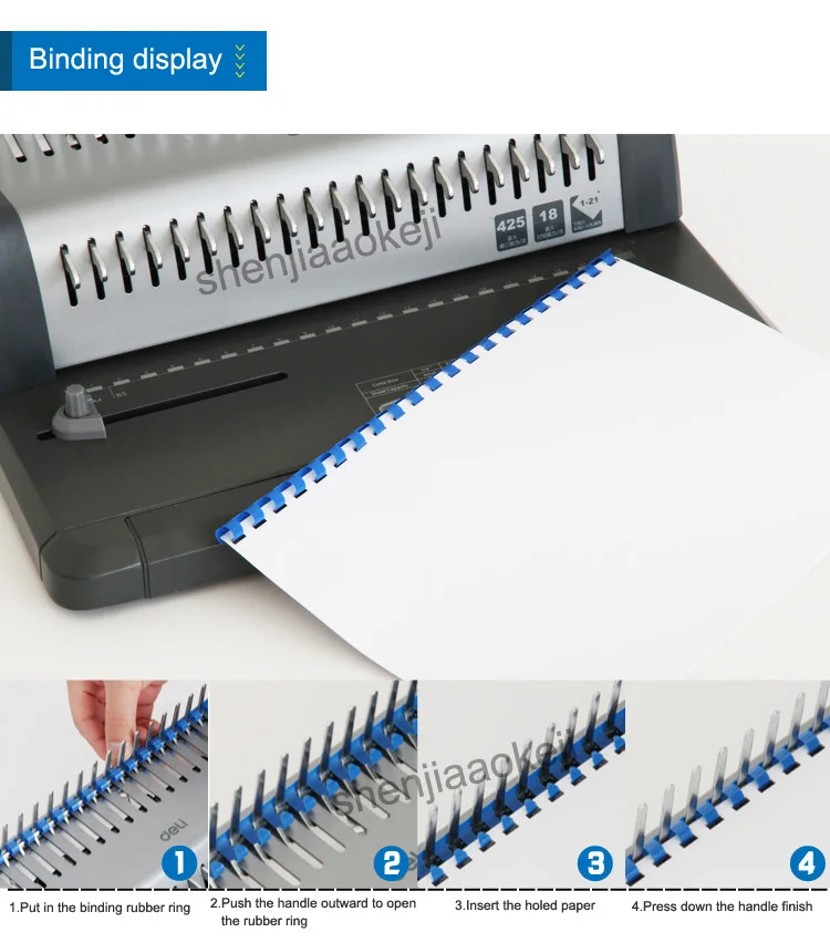 Переплетная машина сверхмощный гребень стиль переплетная машина 21 Дырокол машина документ тендеры переплетный станок 18 листов/время